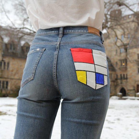 Handpainted Denim Jeans - Picture 4 of 4